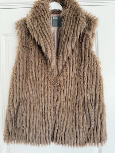 Brown faux fur gilet papaya - brown,