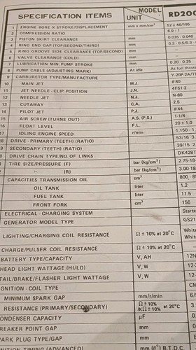 Genuine yamaha rd125dx 1 - genuine,