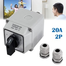 2 Pole 20A 3 Position Rotary