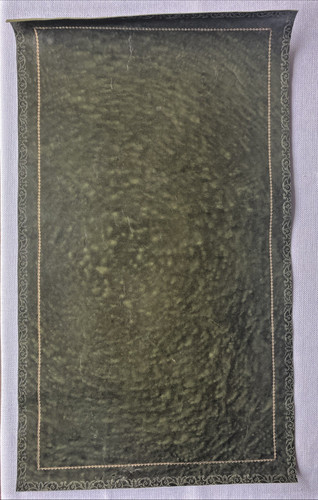 Green leather insert for desks - leather,