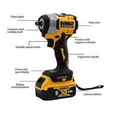 Dewalt DCF922 610Nm Brushless Impact Wrench 20V Cordless Variable Speed UK