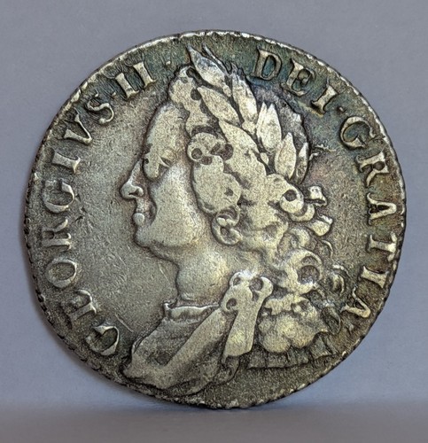 1758 george silver shilling - ii,
