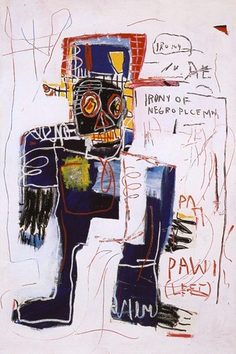 Jean michel basquiat irony - basquiat's,