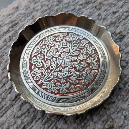 Vintage brass trinket dish - vintage,