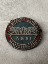 AVRO Motor Club Manchester Metal Car Hub Badge 1930s/40s