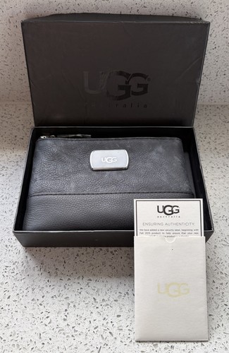 Ugg leather suede coin purse - leather,