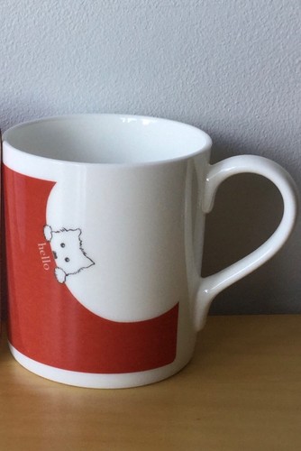 Bone china mug - with, dog