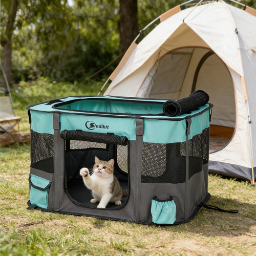 Folding pet playpen - folding,