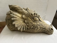 Wyvern Dragon Head Wall plaque,Wall Hanging,Dinosaur Head,Reconstituted stone