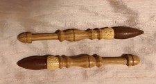 PAIR of VINTAGE MALTESE LACE MAKING BOBBINS (ACORN DESIGN)
