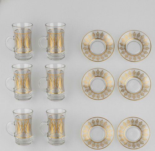 Turkish tea set glass - set, of