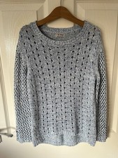 Girl Next Blue Crochet Look Jumper Age 9 Years