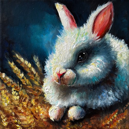 Original canvas painting white - painting,