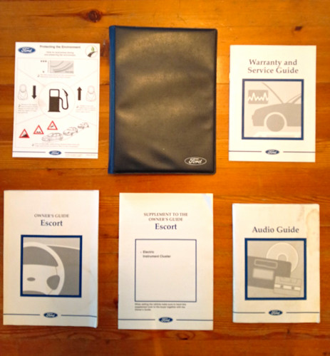 Ford escort owners manual - ford,