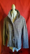 EASTEX VINTAGE SHORT JACKET..TWEED TYPE MULTI COLOUR KNIT..SIZE 18..