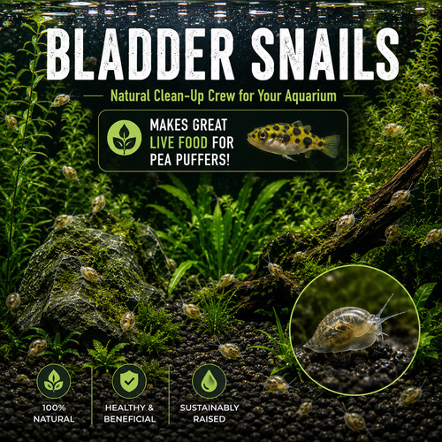 Live bladder snails - snails, aquarium