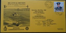 1987 RAF Coltishall Air display Air sea Rescue crew signed Commemorative cover