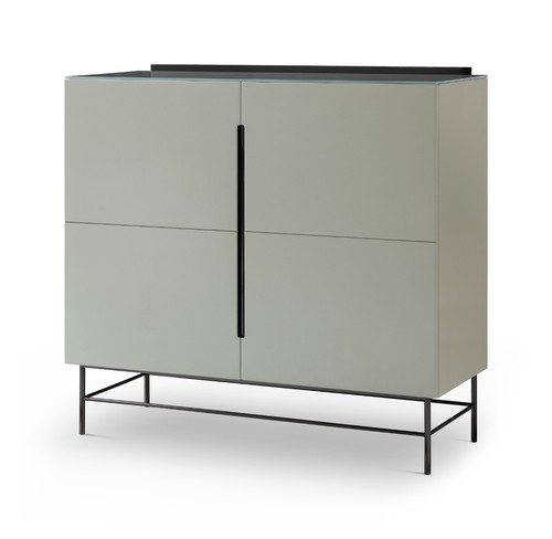 Matt grey door sideboard - door,