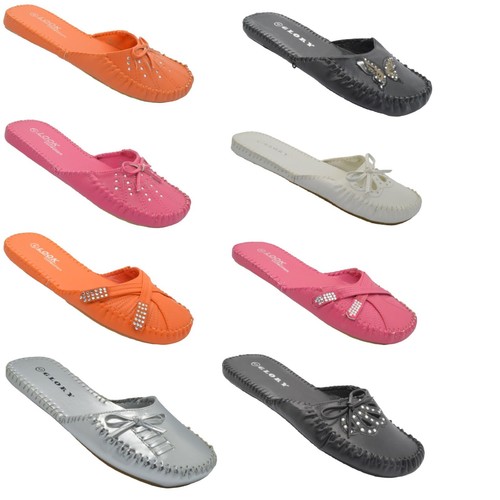 Womens sliders flat - sliders, slip