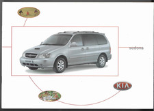 Kia Sedona 2004 UK Market Sales Brochure L LE SE 2.5 V6 2.9 CRDi