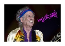 Keith Richards 6 A4 signed