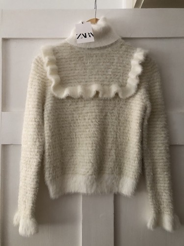 Zara ivory gold fluffy - zara,