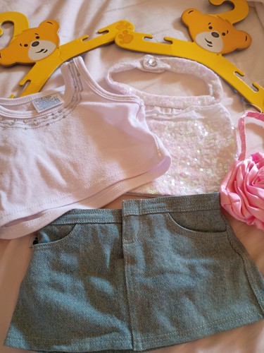 Build bear skirt and - bear, top