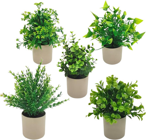 Pack plastic plants - 5,