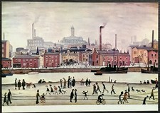 Northern River Scene  L S Lowry Medici Postcard