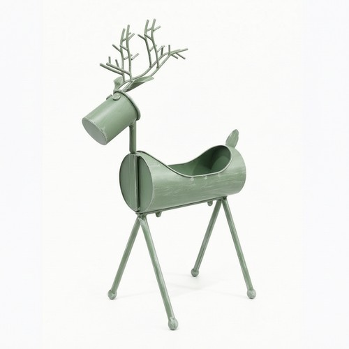 Deer planter metal - planter,