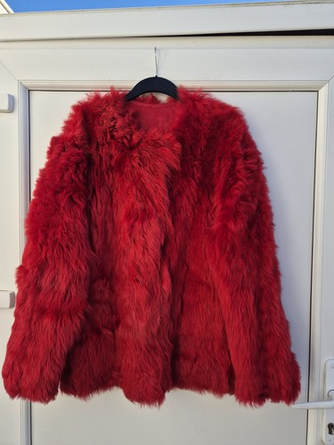 Shearling lambskin red fur - red,