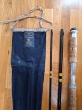 Vintage HARDY BROS Fibalite Salmon Fly Rod  3 Piece 12 1/2’ #9 with Bag