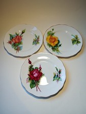 Royal Standard World Famous Roses Harry Wheatcroft Bone China Side Plates x 3