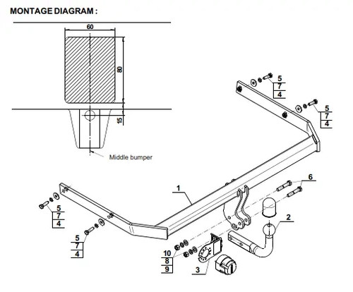 Swan neck tow - swan,