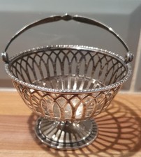 Antique Sterling Silver Pierced, Handled Walker and Hall Bon Bon Dish