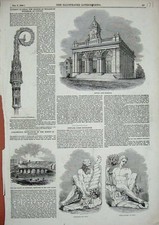 Old Antique Print 1849 Newark