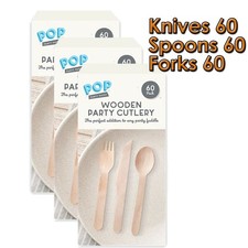 WOODEN CUTLERY SET SPOONS