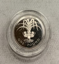 1985 Silver Proof Piedfort £1
