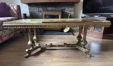 Onyx Brass Vintage Coffee Table - Large Heavy Quality Piece