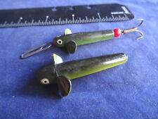 2X VINTAGE HARDY YELLOW BELLY DEVON MINNOW LURES