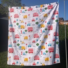 Curtains Nursery Boys Toddler Transport Buses Cars Vans Bikes Width 66" Drop 74"