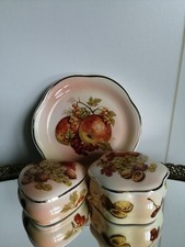 Palissy Royale Collection Set Of 3 Trinket Boxes&Dish By Royal Worcester Company