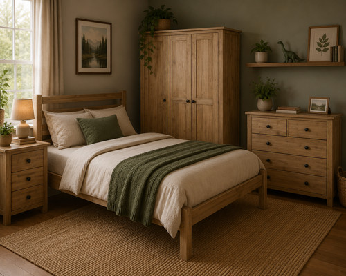 Solid pine distressed waxed - solid,