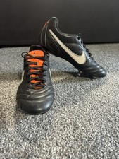 Rare Nike Tiempo Legend IV SG Football Boots Size Uk 7 Black Orange 