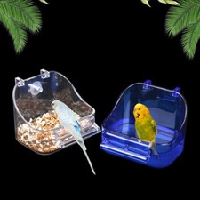 Bird Bath Box Parakeet Canary Budgerigar Lovebirds Cage Supplies Accessories