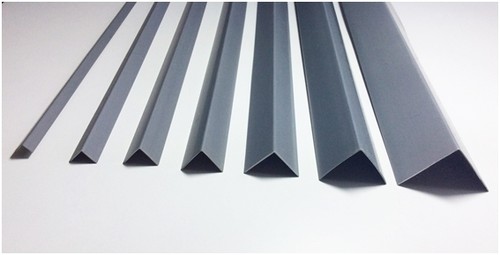 Pvc corner trim grey - grey, 90°