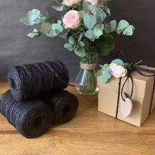 1m-110m Black Natural Eco Soft Jute Burlap Twine 3Ply 3MM Thick Parcel String