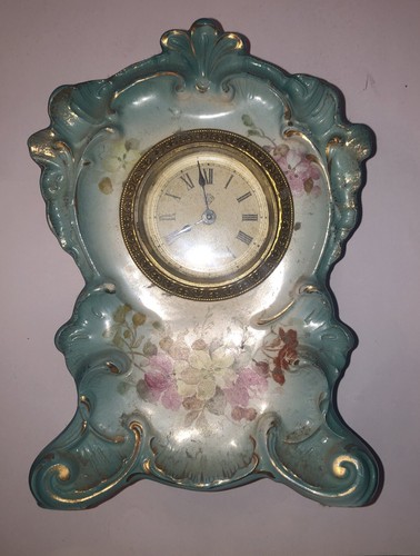 Antique german porcelainclock - antique,