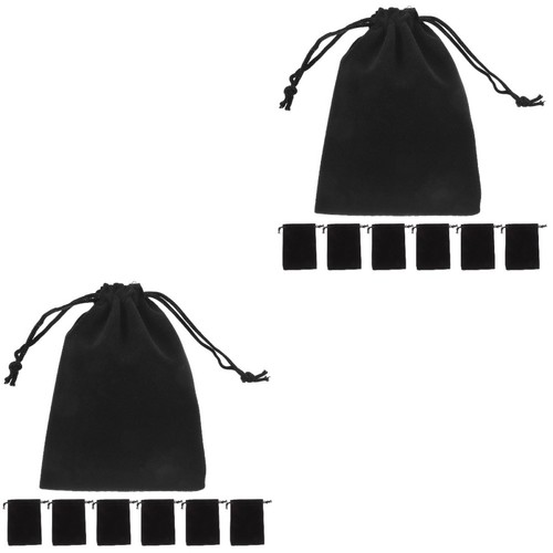 Black flannel drawstring - black,