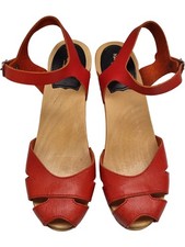 Swedish Hasbeens High Heel Red